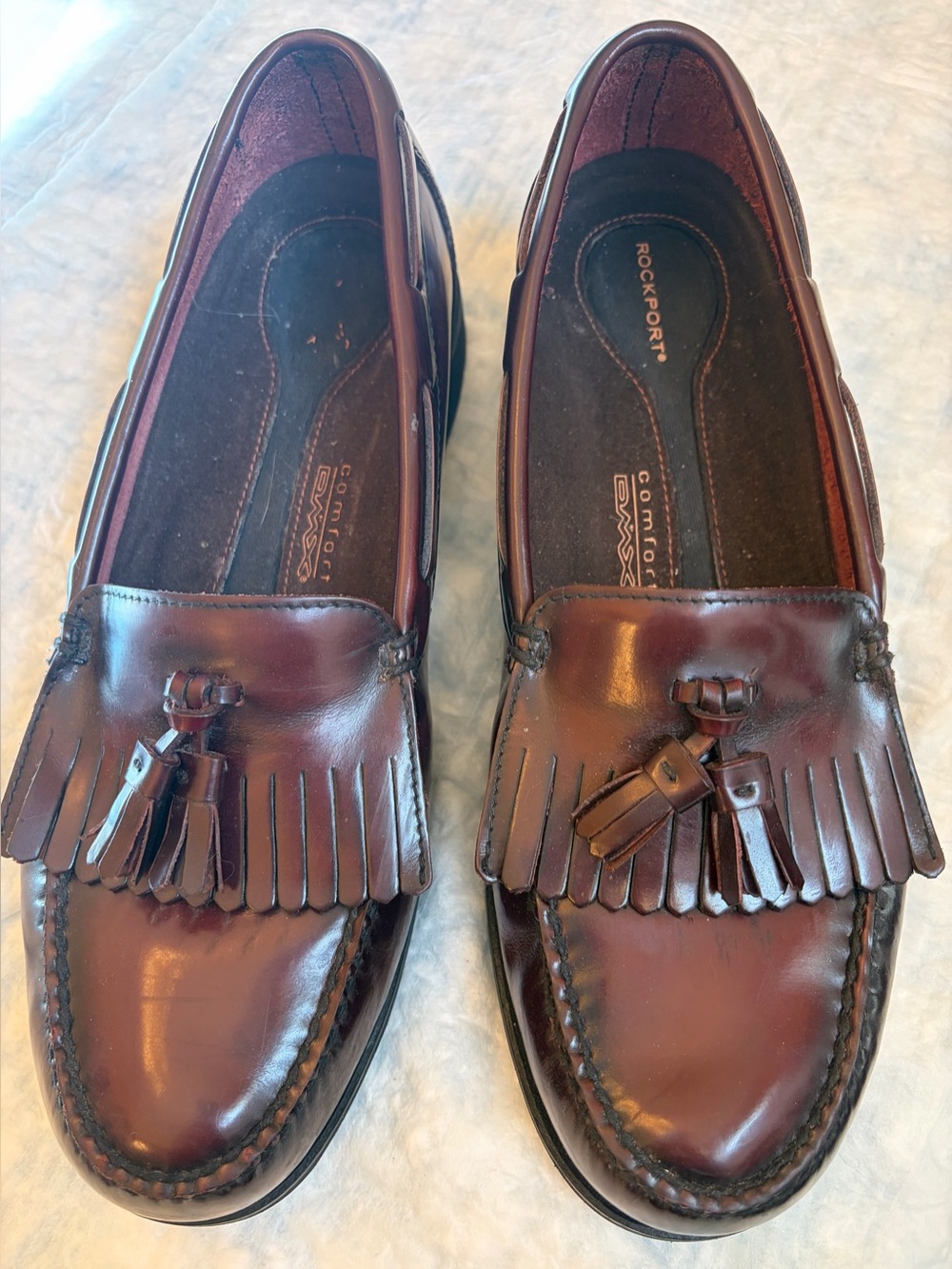 Rockport Men’s Burgundy Tassel Kiltie Loafers